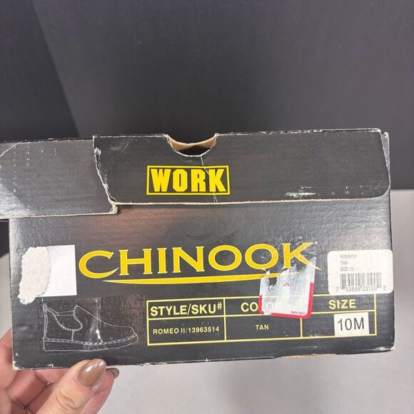 Chinook Work Romeo II Heritage Tan Leather Slip-On Shoe NEW in box Size 10 - Picture 3 of 15